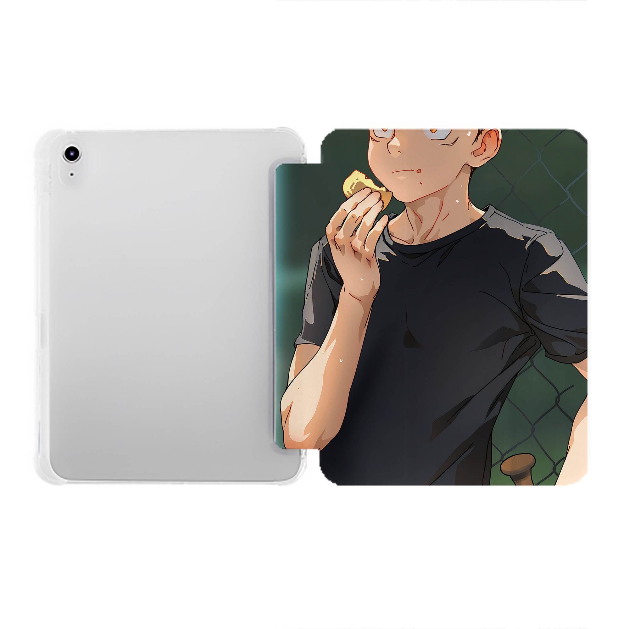 （画像用） 呪術廻戦 Jujutsu Kaisen IPad ケース ペン収納付き 三つ折りスタンド PUレザー×シリコン 対応機種9.5/10.5/10.9インチ